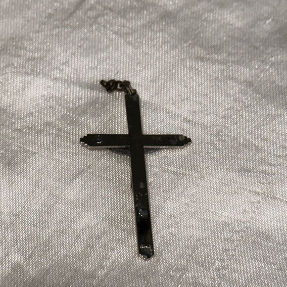 Vintage Italian made silver tone Inri Jesus on the Cross pendant for a rosary - Picture 5 of 5
